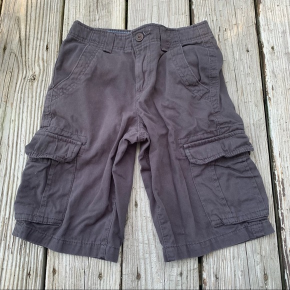 Boy’s 8 & 10 Cotton Cargo Shorts CP Urban Pipeline Gray & Army Green Adjustable - Picture 4 of 9